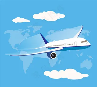 天空中飞行的大客机