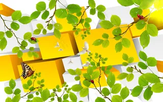 唯美树枝白鸽客厅卧室3D立体吊顶天...