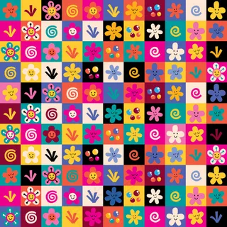 美丽卡通元素手绘可爱背景素材