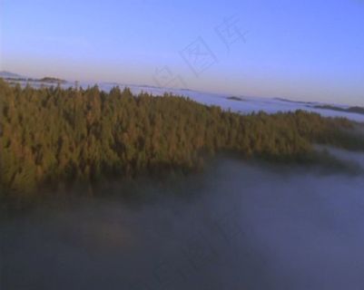 晨曦草原雾气景色视频素材下载