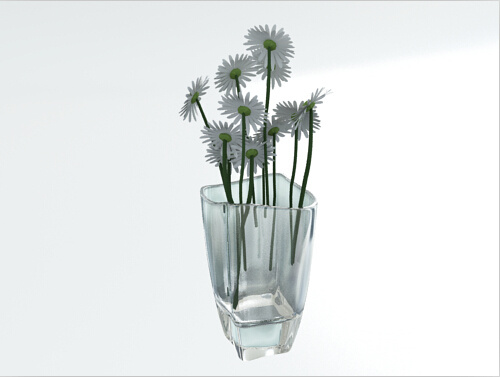 玻璃装饰花瓶3d模型下载