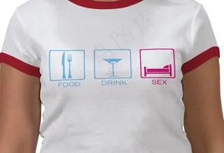 食品，饮料，性搞笑T恤