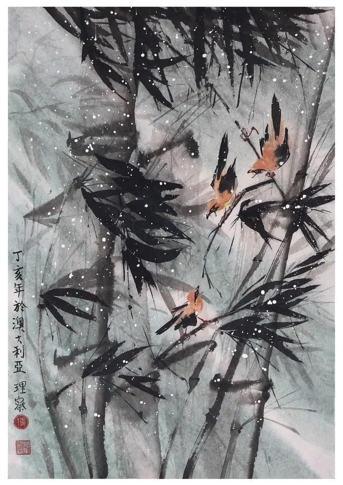 水墨竹子图片