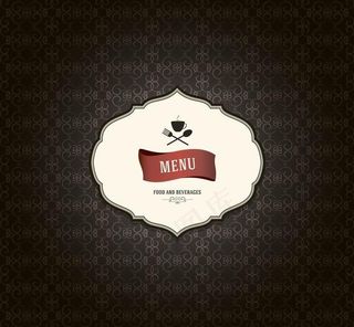 欧式花纹 菜单封面设计图片