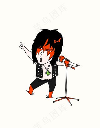 麦克风音乐素材矢量人物插画艺术效果