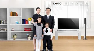 现代家庭生活图片