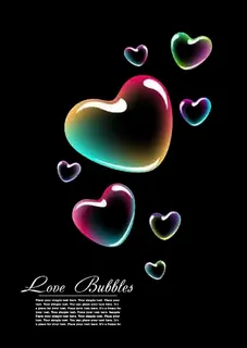 心形气泡海报素材 心形气泡海报素材