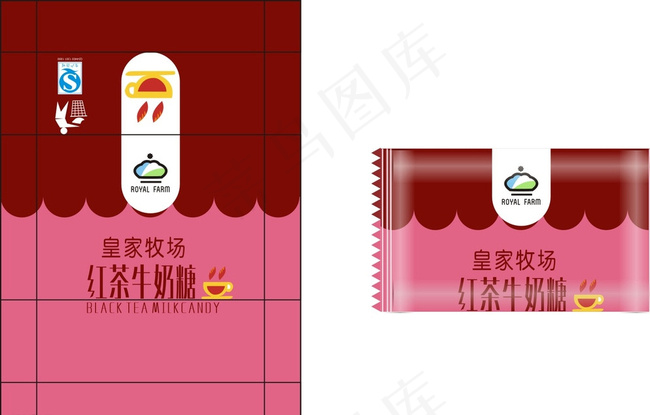 牛奶糖包装图片cdr矢量模版下载