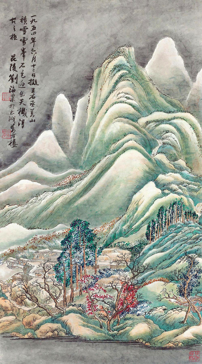 万山积雪图片