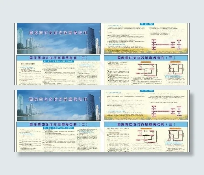 国库集中支付改革宣传专刊图片cdr矢量模版下载