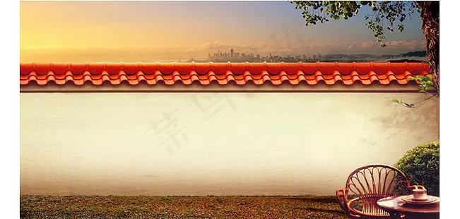 庭院 (超大超宽画面500dpi)...(6732X3536(DPI:500))psd模版下载