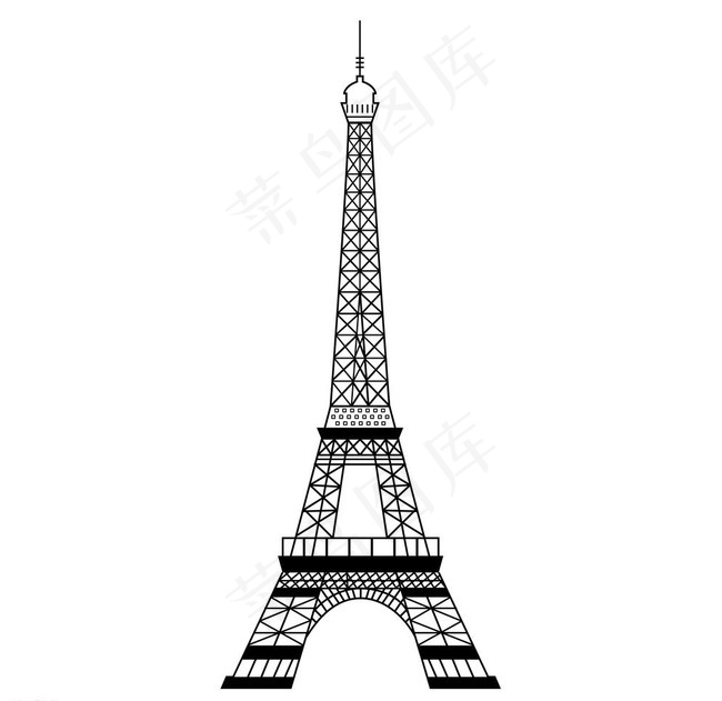 埃菲尔铁塔线稿图片