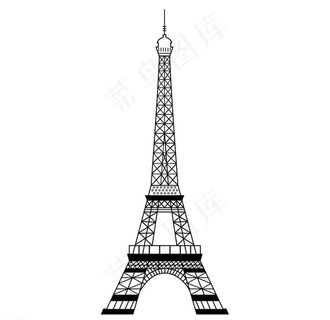 埃菲尔铁塔线稿图片