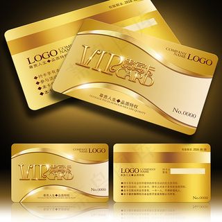 高档金色VIP贵宾卡设计
