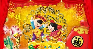 春节背景海报模板图片