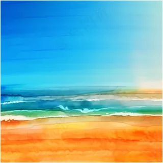 水彩自然风景背景图