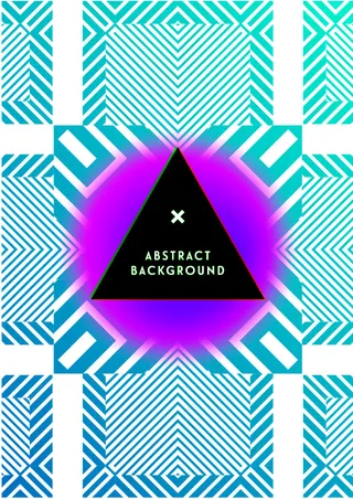 渐变风几何海报背景EPS素材