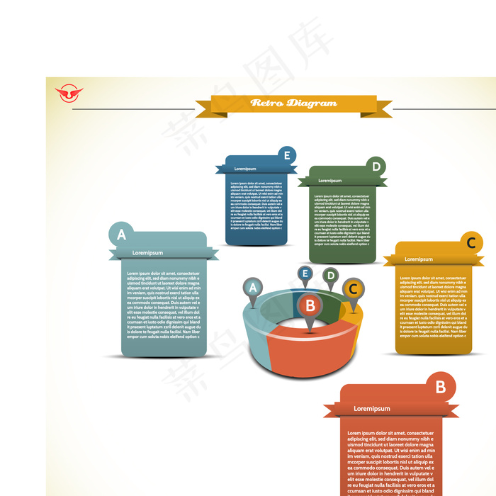 复古商业插图矢量素材