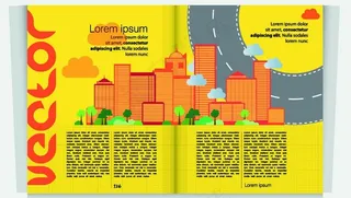 市背景杂志封面图片