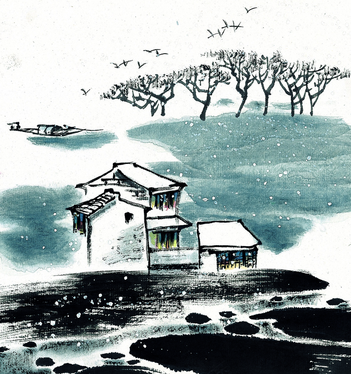 江南水乡冬季风韵