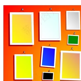 矢量彩色画框设计图片