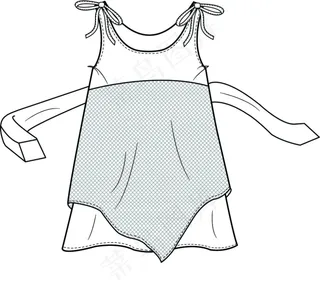 蝴蝶结吊带连身裙