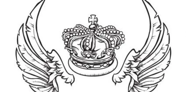 时尚皇冠和翅膀