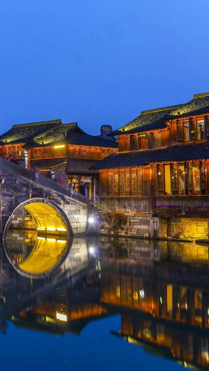 古建筑夜景高清摄影图片 (2)