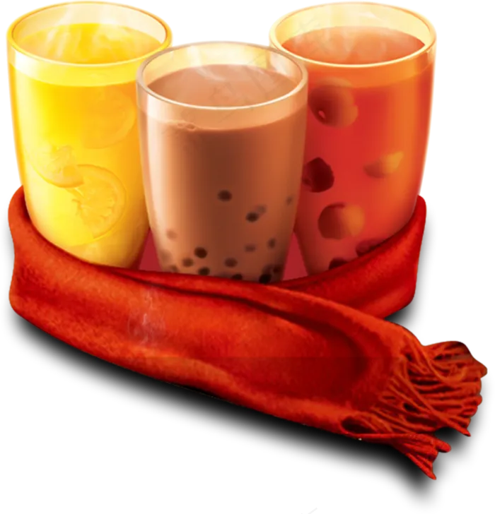 橙色简约奶茶店冬日暖阳活动海报