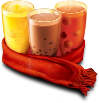 橙色简约奶茶店冬日暖阳活动海报