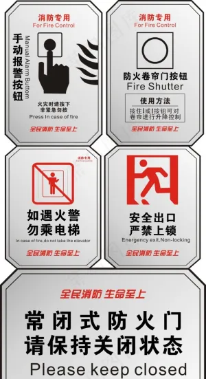 消防安全标示牌