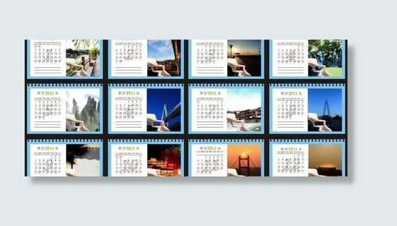 2011兔年台历设计矢量素材03