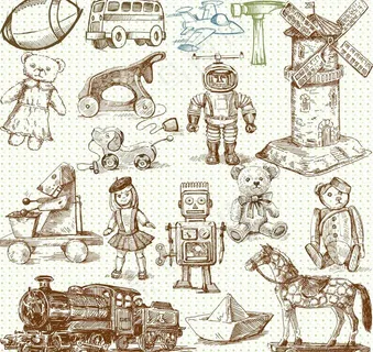 手绘儿童玩具图片