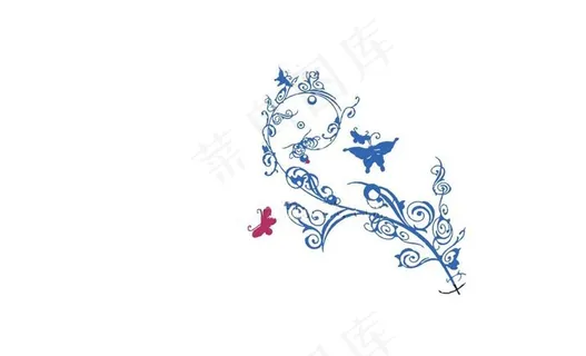 墙体彩绘 花蝶 墙体彩绘 花蝶