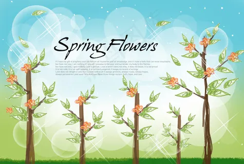 春天小树背景图 春天小树背景图