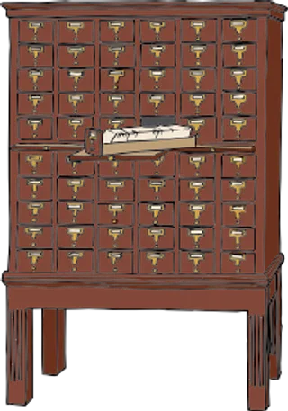 卡片目录家具艺术剪辑