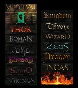 超酷金属立体字字体样式