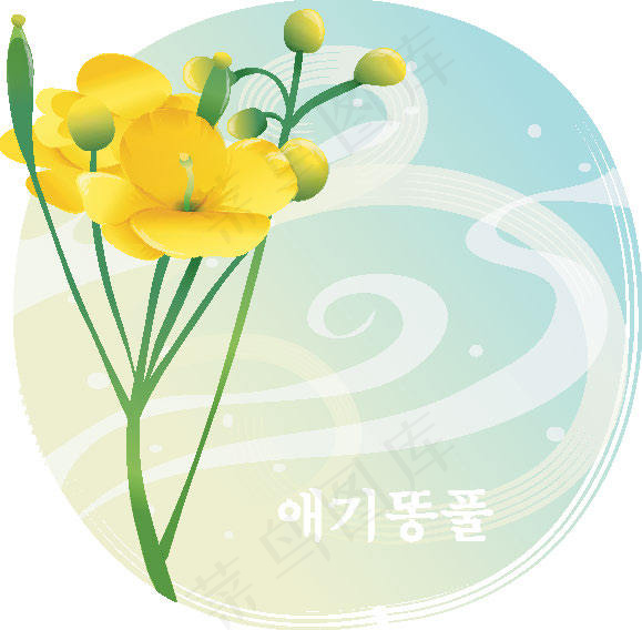 萱草忘优草eps,ai矢量模版下载