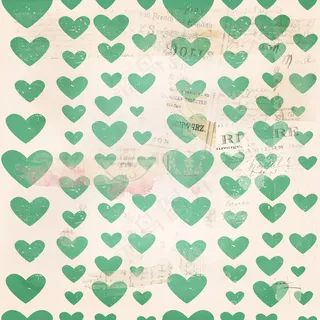 复古水彩包装图案墙纸好看爱心素材