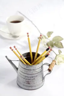 创意笔筒 唯美静物图片