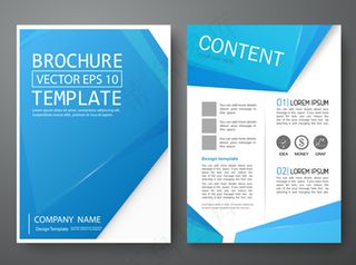 立体几何元素画册封面内页矢量素材