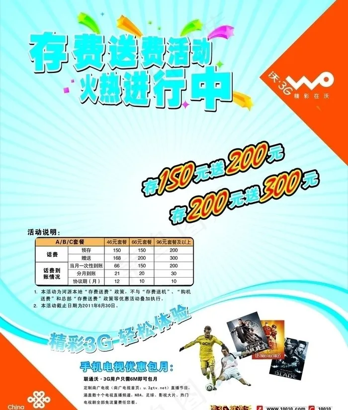 联通综合海报专区图片cdr矢量模版下载