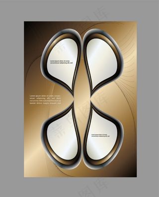 金色曲线画册图片