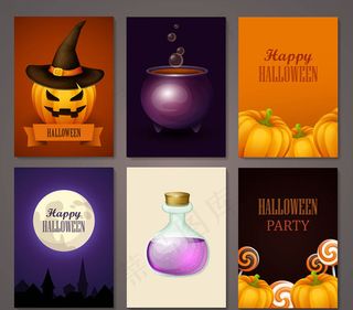万圣节主题矢量 (8)