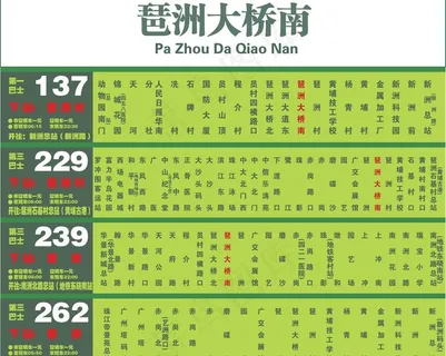 广州公交站牌图片