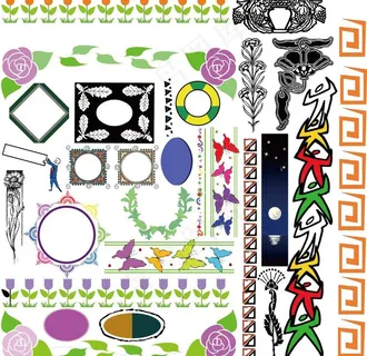 花边设计角标装饰条框图片