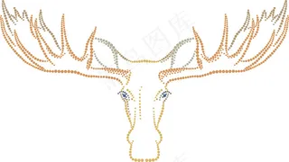 矢量图ai局部图案烫钻休闲风