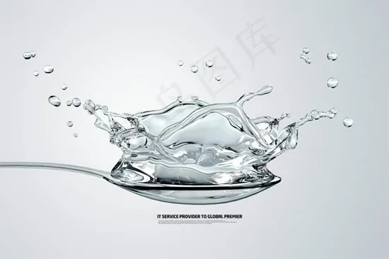 动感水花与汤勺(5200X3466(DPI:72))psd模版下载