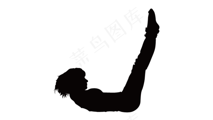 瑜伽美女剪影PNG透明背景免抠素材