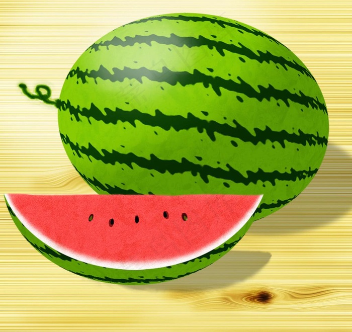 手绘西瓜图片